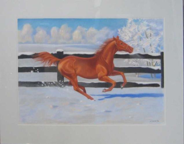 Pferd im Winter by Miron Lukjanov