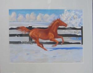 Pferd im Winter by Miron Lukjanov