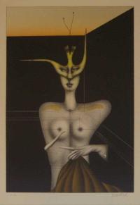 Terassen Figur by Paul Wunderlich