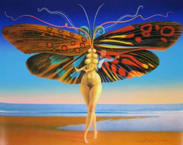 Schmetterlingsfrau by Rudolf Hausner